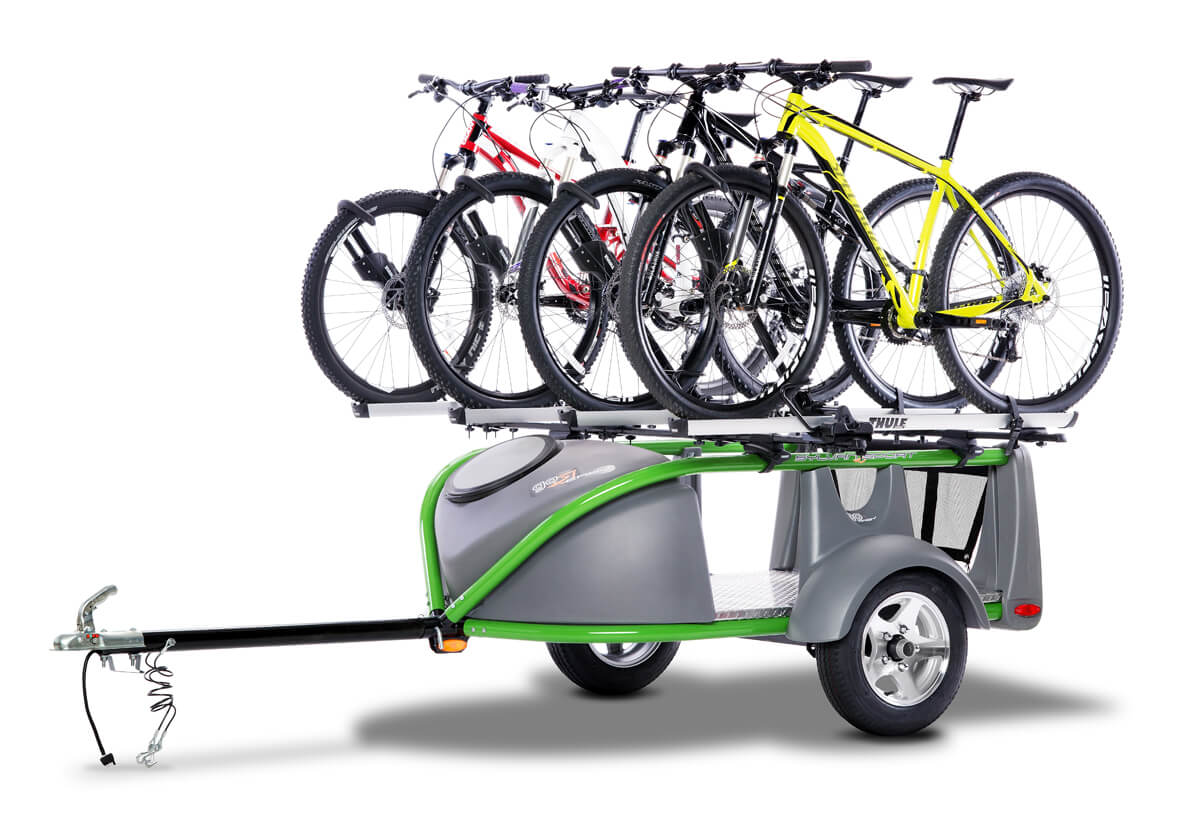 box trailer with bike rack