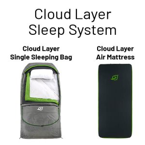 sleeping bag and camping mattress combo product